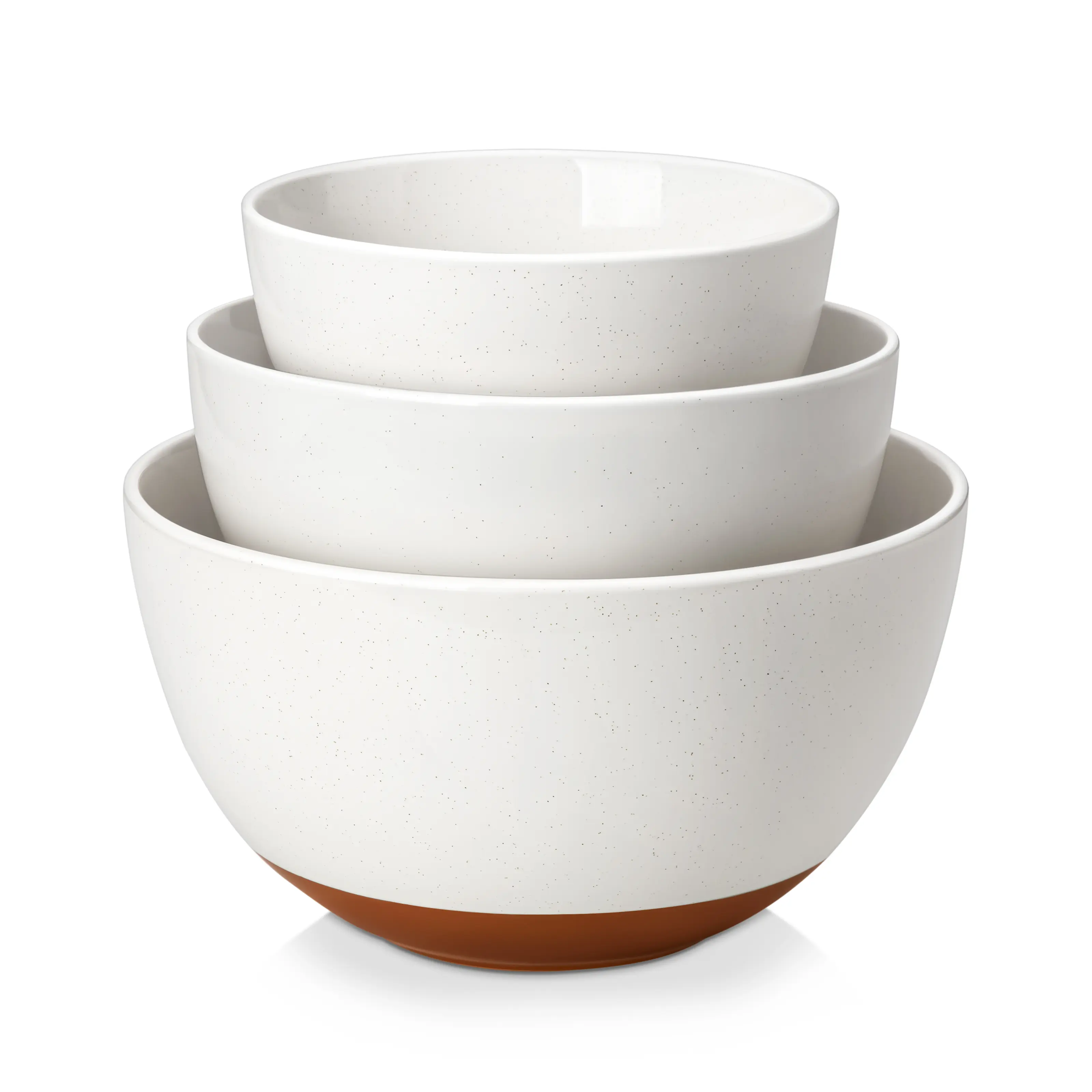 MALACASA Ceramic Large Mixing Bowls, Large Serving Bowls for Cooking, Prepping, Baking, Salad, Soup, Popcorn, Pasta, Nesting Bowls Set of 3, 4.38/2.5/1.44 Qt, Oven, Microwave and Dishwasher Safe Cutlery