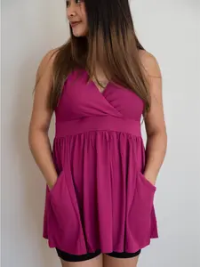 24/7 Leakproof Lounge Tank - Breathable Breastfeeding & Maternity Tank Top for Everyday Nursing