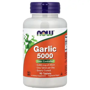 NOW Foods Garlic 5000, 90 Tablets (500 mg per Tablet)