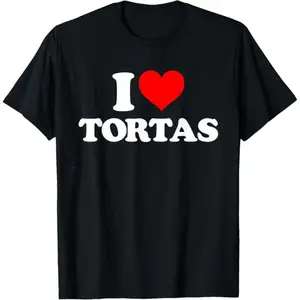 Tortas Love Statement 100 Percent Cotton Fitted Short Sleeve Crew Neck T-Shirt for Women & Men Casual Sports Tee Black - Womenswear