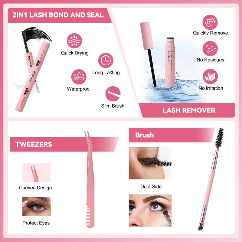 640 Pcs Lash Clusters Kit, Eyelash Clusters Individual Lash Extension Kit D Curl Fluffy Wispy False Eyelashes Extensions Thin Band with Bond Seal Tweezers Brush Removers (30D+40D+50D+60D KIT 8-16mm) 640 Pcs Lash Clusters Kit, Eyelash Clusters Individual Lash Extension Kit D Curl Fluffy Wispy False Eyelashes Extensions Thin Band with Bond Seal Tweezers Brush Removers (30D+40D+50D+60D KIT 8-16mm)