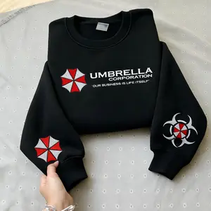 Umbrella Corporation Resident Evil Embroidered Sweatshirt, Leon Kennedy Shirt, Horror Game Merch, Gamer Gift