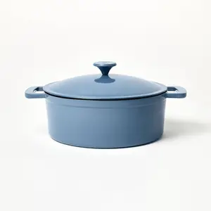 5.5qt Enamel Dutch Oven Blue - Figmint