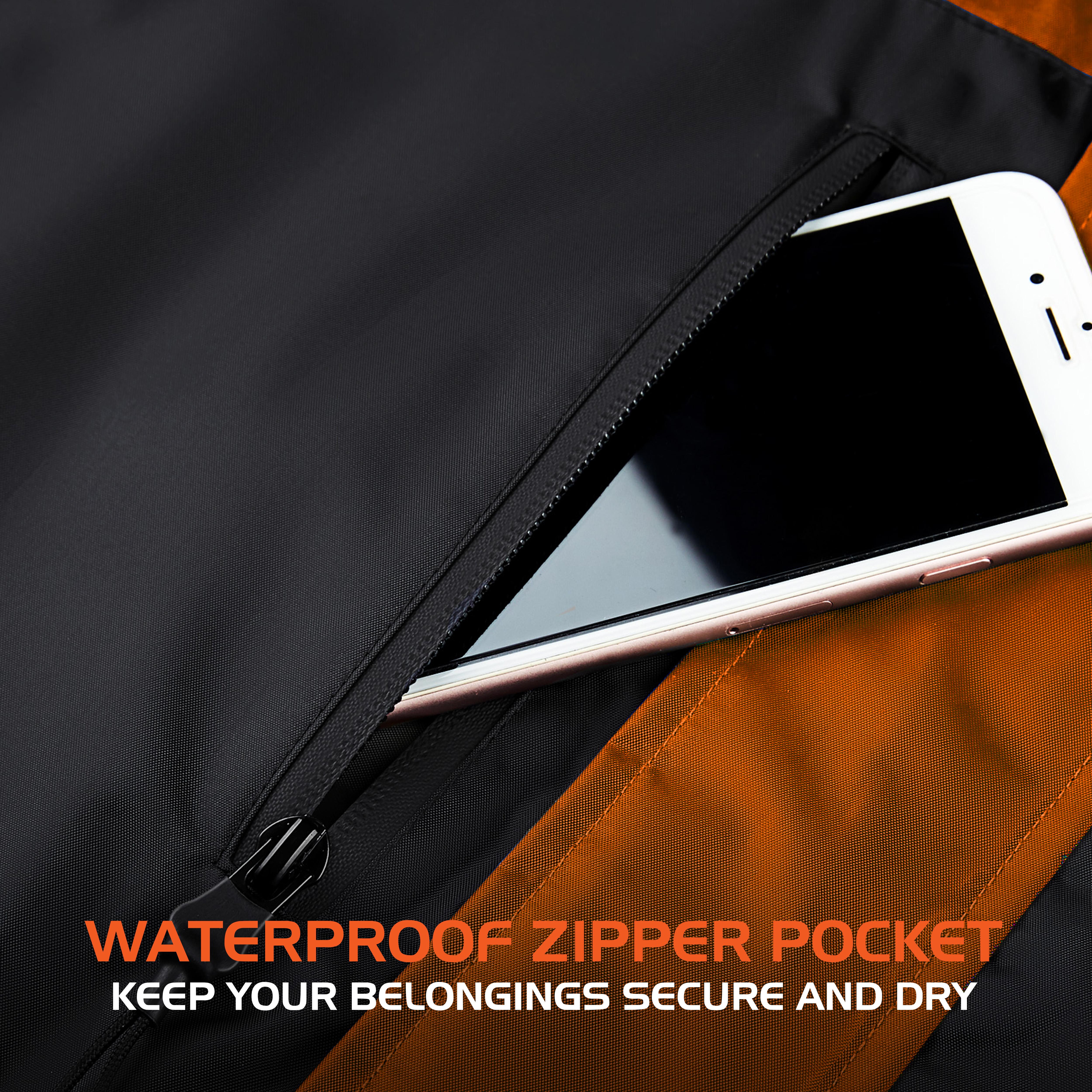 RODEEL Waterproof Bib Overalls Rain Suit Men Lightweight Breathable Full Zip Hooded Jacket Durable Rain Coat Weatherproof Rainwear Windbreaker For Outdoor Hiking Camping Fishing Construction Landscaping Gardening Workwear, Holiday Gift