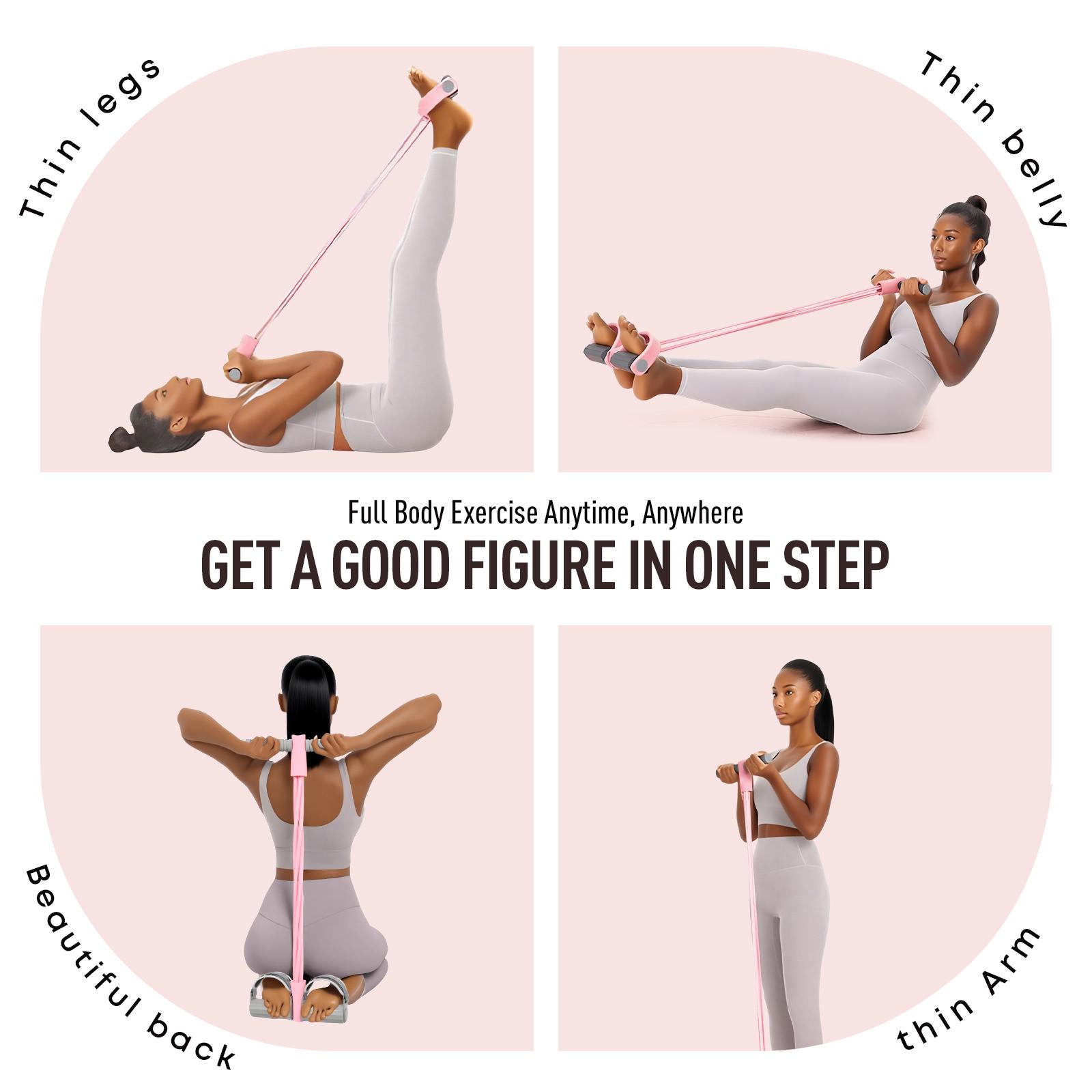 ZENROUS 2.0 Sit-up Resistance Machine, Yoga Resistance Band, Foot Pedal Resistance Band, Suitable for Sit-ups and Stretching, Applicable for Full-body Strength Training, Home Workout Equipment