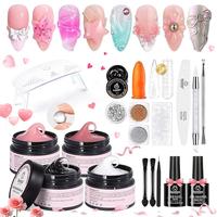 20g*4 Colors Hard Gel Nail Art Kit[Xmas Gift Box]