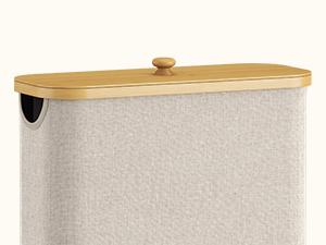 Lifewit Toilet Paper Storage Basket with Lid & Handle, 20L/30L Capacity, Bamboo Design, Removable Lid, Multi-Functional Bathroom Organizer