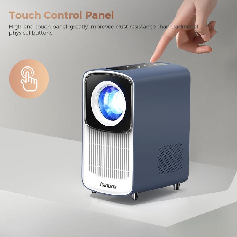 Portable Smart Projector With Android 12, 4K HD Display, Auto Focus, WiFi6 & BT5.4, Built-in Battery, Ideal For Home Cinema And Outdoor Use, Holiday Essentials, Christmas Gifts