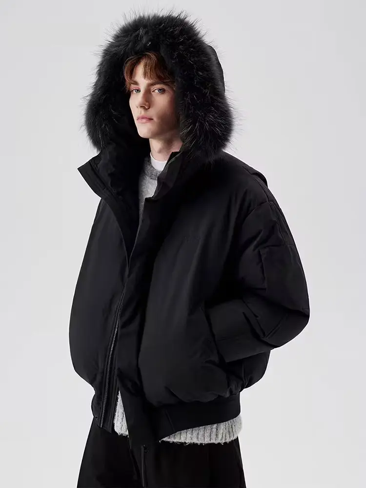 [Limited Time Off Season Clearance] F426 Official Store Winter Warm Large Fur-Collar Utility Parka Down Jacket