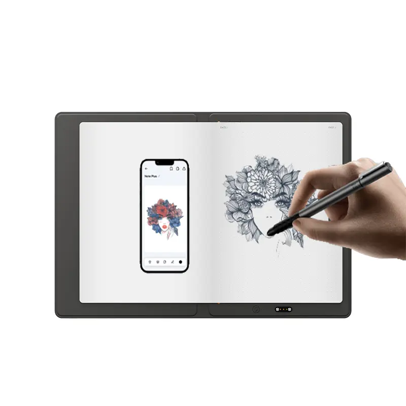 XPPen Digital Notebook Drawing Tablet Bluetooth Wireless Paper Tablet 8192 Pressure Levels Batter-free Pen Electronic Writing Pad for Note-taking Digital Art & Meeting Support Android/ios/ChromeOS/Harmony OS