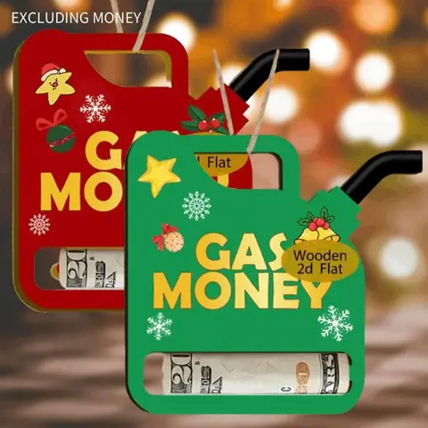 Gas Money Themed Wooden Money Holder Box Set - Lightweight Party Supplies, Surprise Fun Couple Gift, Ideal Christmas Decoration for Boyfriend, Boxes