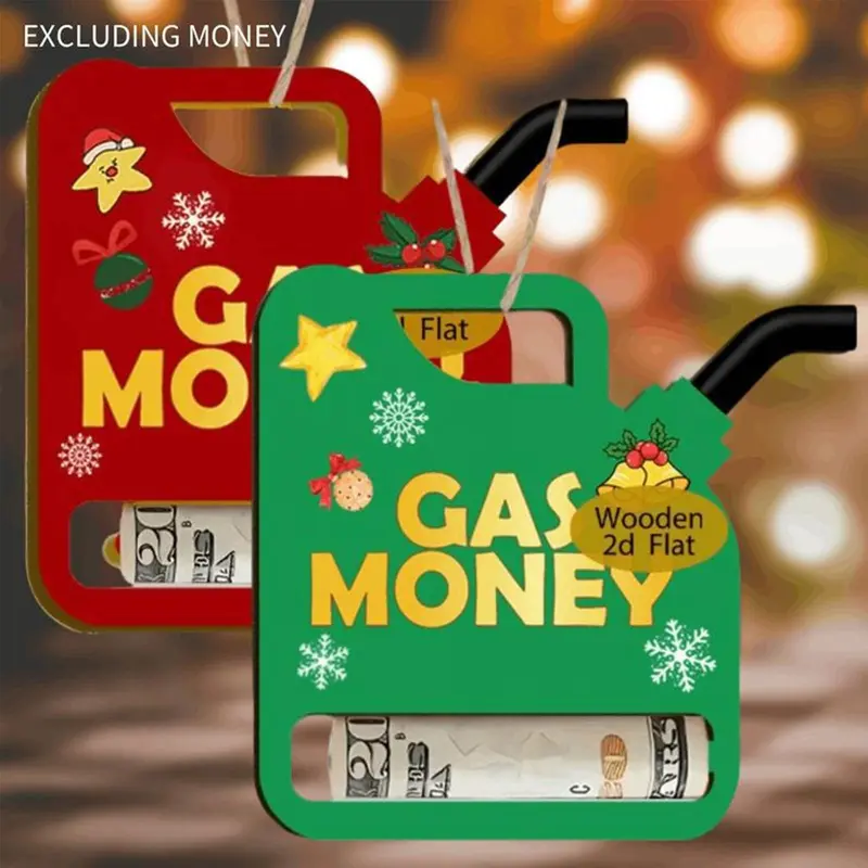 Gas Money Themed Wooden Money Holder Box Set - Lightweight Party Supplies, Surprise Fun Couple Gift, Ideal Christmas Decoration for Boyfriend, Boxes