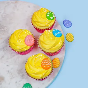 Assorted Large Easter Egg Icing Decorations (24 pc)