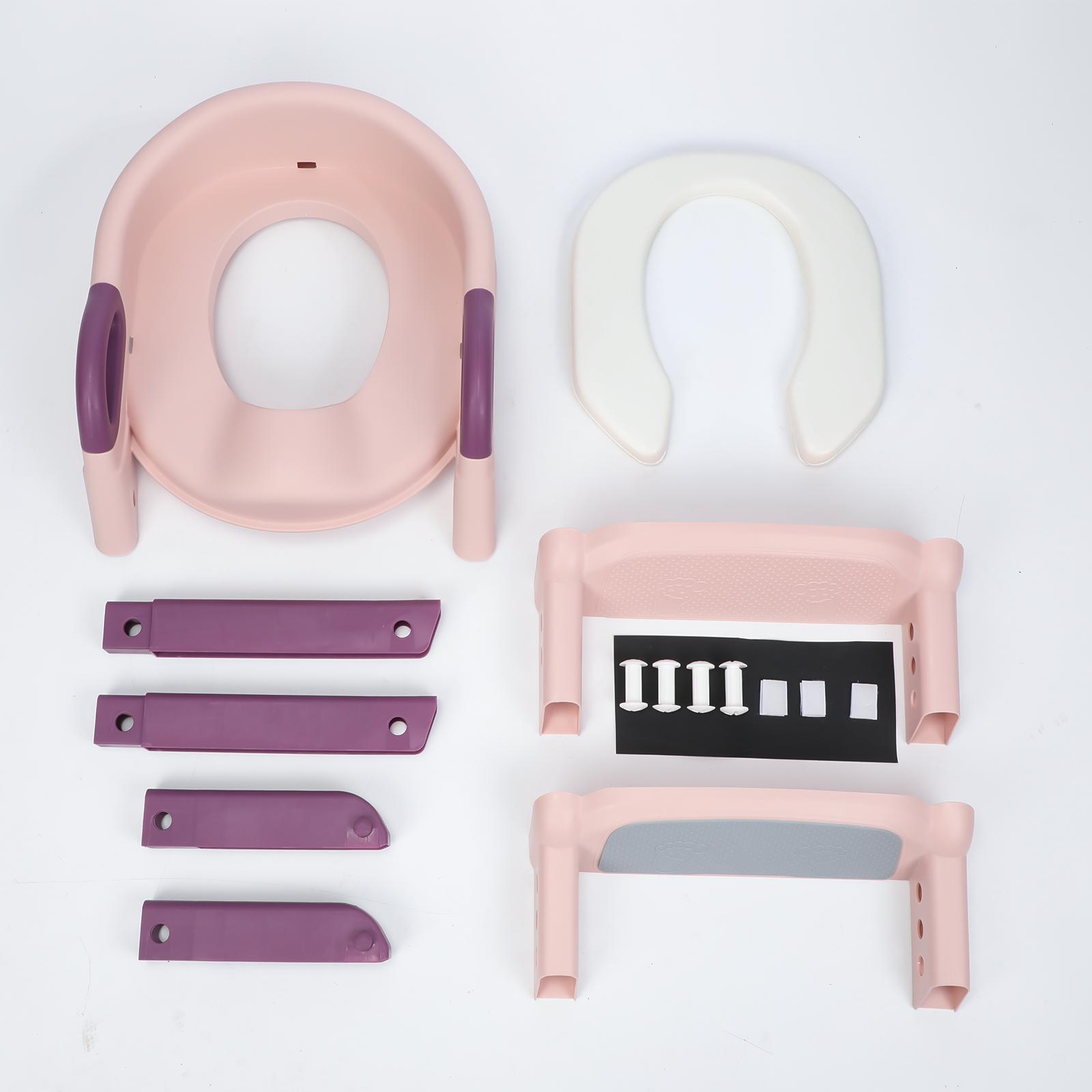 Potty Training Toilet for Toddlers & Babies Safety Step Stool Seat with Learning Ladder Easy Toilet Training for Kids Blue & Yellow