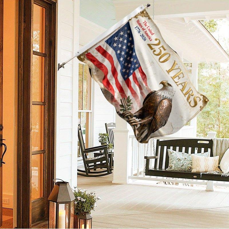 1pc 1776-2026 250th Anniversary American Flag for Ship, House and Party Decorations, American Flag Decorations, Anniversary Celebrations, Yard Decorations, Anniversary Celebration Decor, Yard Display Flag, Large Outdoor Flag, Anniversary Edition Flag