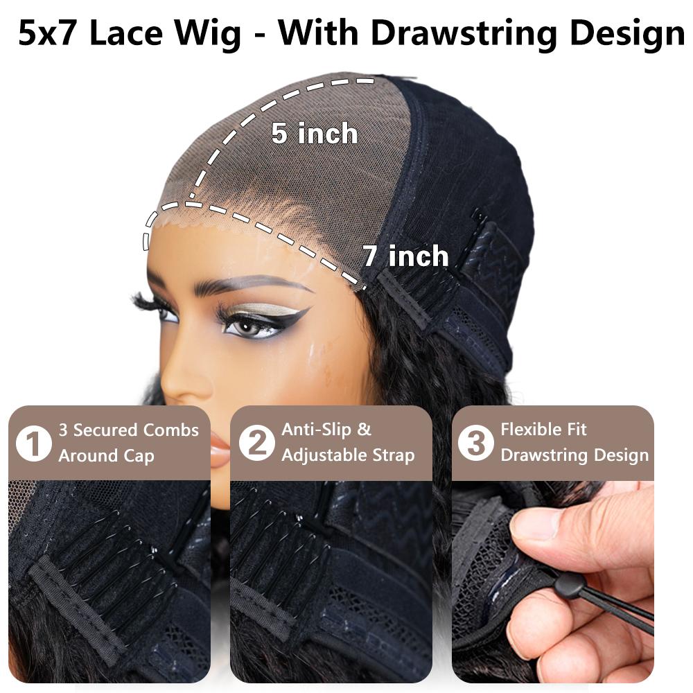 【20”Only $87.99】BANGJAZZ Short Kinky Curly Ready to Wear Glueless Wigs Pre Cut Lace Bleached Konts Closure Wigs Human Hair Wig 200% Density Lace Front Wigs Pre Plucked For Women