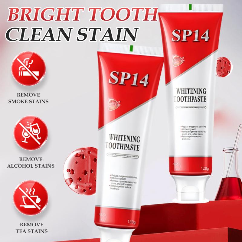 SP14 Upgraded Whitening Toothpaste with Niacinamide Tackles Tough Stains Promotes Oral Health 120g