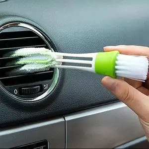 Leiboo 2 Packs Car Detail Cleaning Brush for Fall, Universal Brush for Keyboard Window Track Cleaning,Car Accessories,Car Air Conditioning Outlet Mini Duster, Detachable Dual Ended Car Cleaning Brush,Birthday Gifts