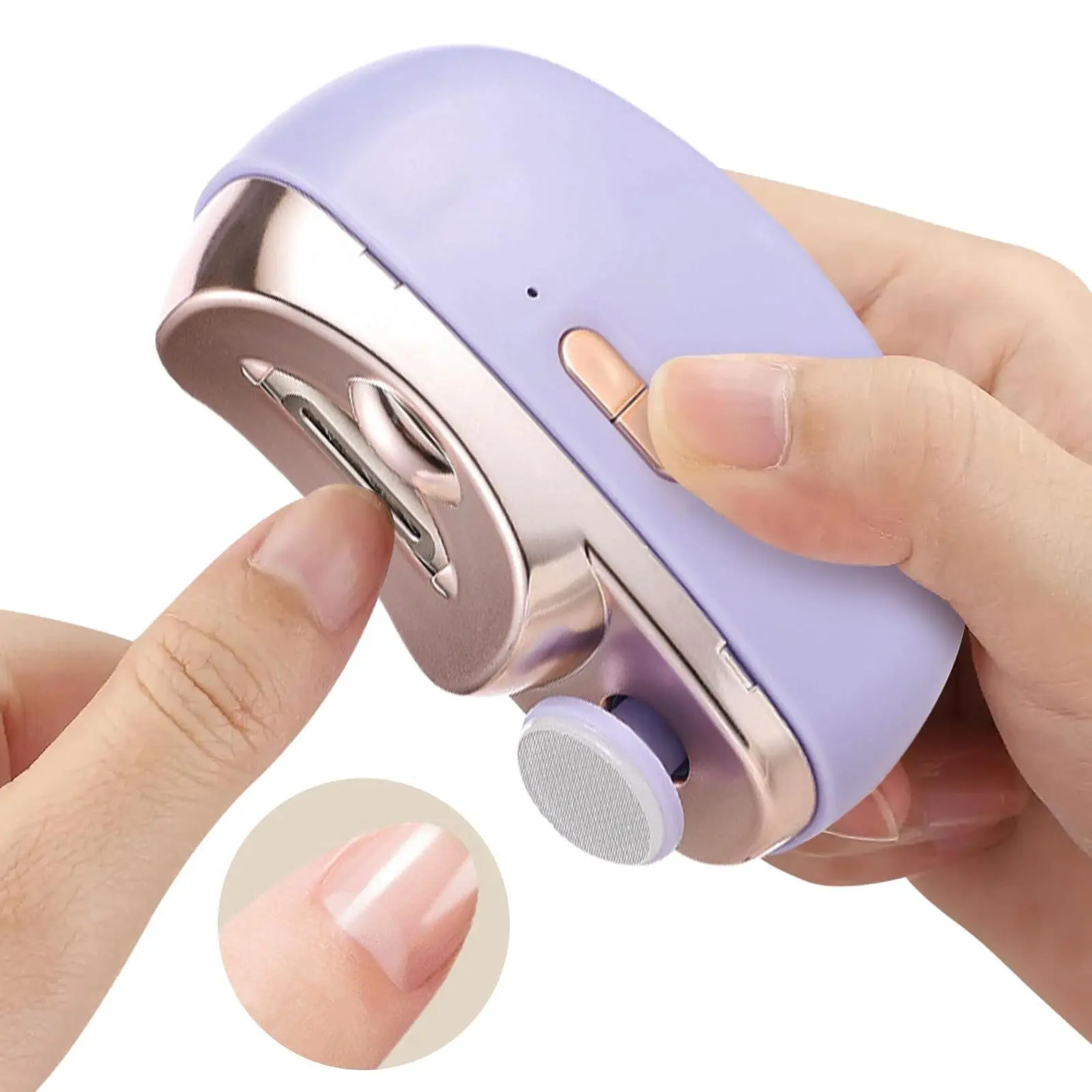 Advanced Electric Nail Clipper - Automatic Nail Trimmer & Polisher with LED Light - USB Rechargeable, Portable Nail Care Tool, Birthday Gift Choice
