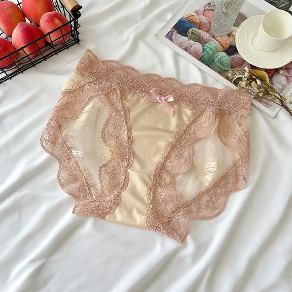 panty  y Cheeky mix woman Women's Lace Floral Briefs SeamlessSexy High Cut Underwear Breathable Invisible BikiniBrief Woman Low Rise Comfort Sexy LingerieKnickers Womenswear Aesthetics Light 6 Pack-Multicolor Basic Minimalist