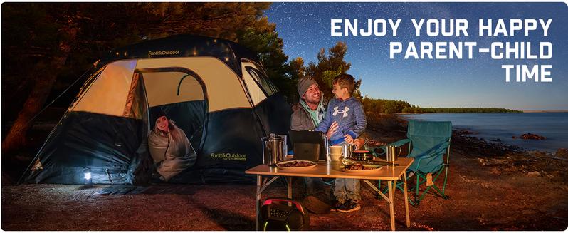 Fanttik Outdoor Zeta C4/C6 Pro Instant Cabin Tent 4/6 Person Portable Waterproof with Removable Canopy, Windproof, and High-Quality Materials Camping Equipment Spacious Interior