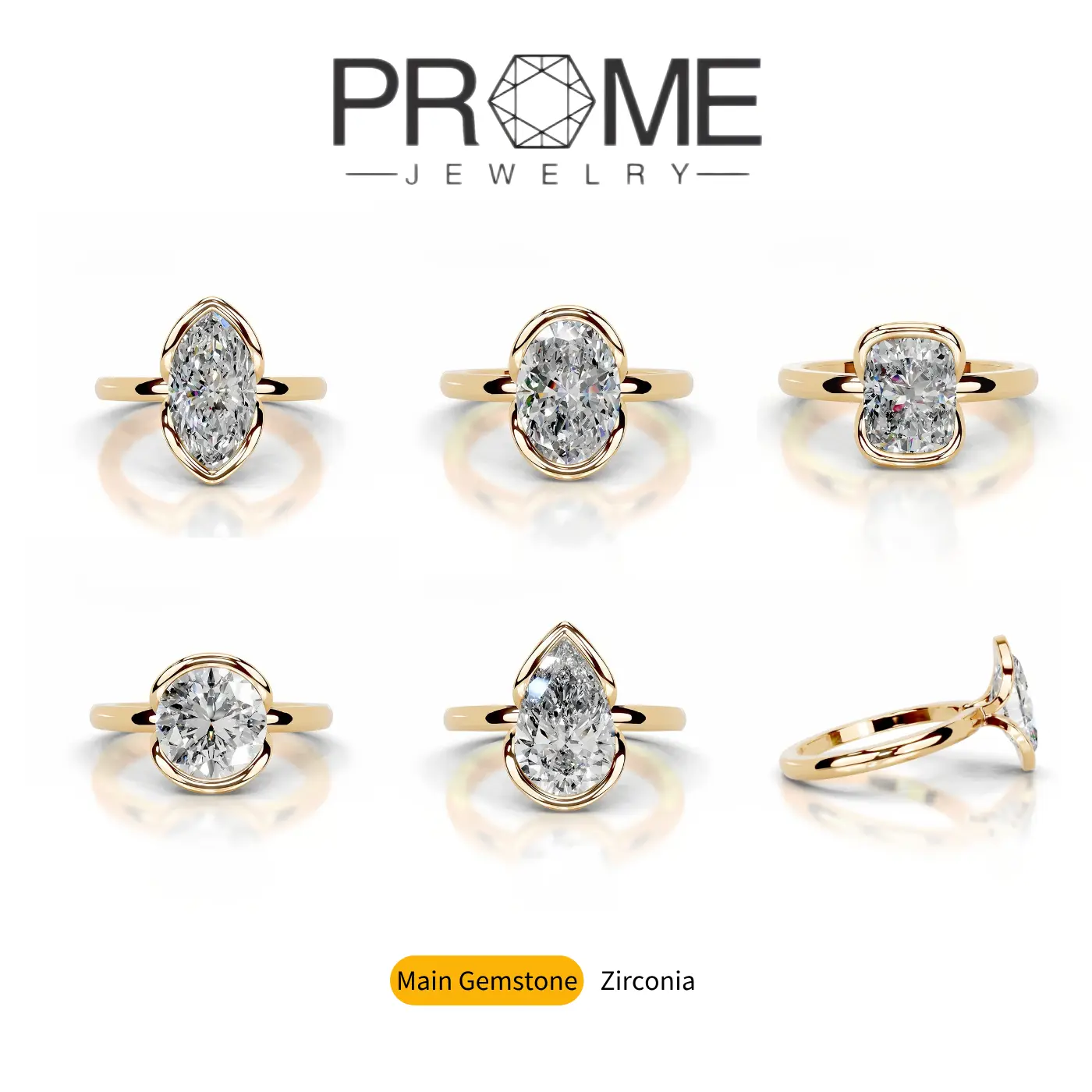 (CR023) Geometric Rings 5A Cubic Zirconia Sparkling and Charming Simple Design, High Quality Copper, Perfect for Daily Wear and Women’s Gift Selection