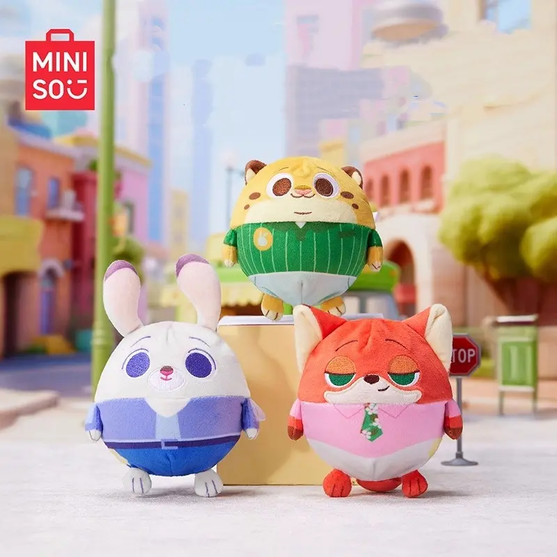 MINISO Disney Zootopia Cuddly Stuffed Animals - Judy, Nick, Leopard Officer Durable Soft Fluffy Anxiety Relief Stuffed Dolls, Unisex Names Cute Collectibles, Back to School Haul Gift Option, Soft Adorable Stuffed
