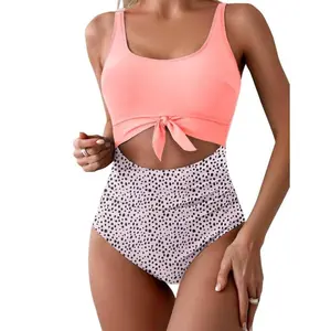 2026 NEW Women's One Piece Swimsuit Tummy Control Slimming Bathing Suit Cutout Tie Knot Swimwear Beachwear Swimsuits Onepieceswimsuit # Outdoor fun