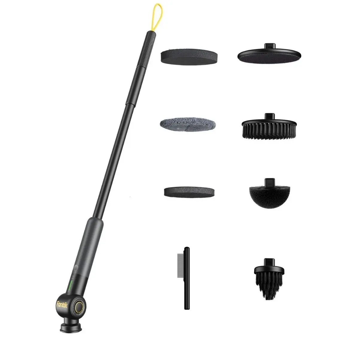 Fanttik G9 Pro Cordless Electric Spin Scrubber Brush - VoltiPulse Motor, Dual-Speed Control, 6 Brush Heads, Adjustable Angle, IPX7 Waterproof, Type-C Charging - Bathroom Gadget, Cleaning Tool for Tile Grout, Shower Floor Scrubber, Father's Day Dad Gift, C