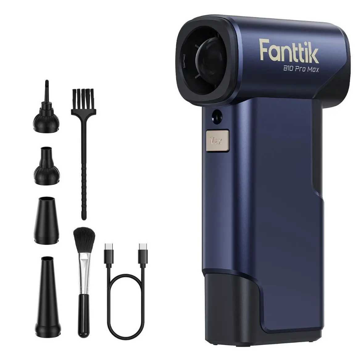 Fanttik B10 Pro Max (LE) 7.2V Cordless Electric Air Duster - 130000 RPM Brushless Motor, 6 Adjustable Levels, 28.8Wh Rechargeable Lithium Battery, Lightweight Handheld High Speed Blower, LED Display, Type-C Enabled, for PC Cleaning & Office Equipment