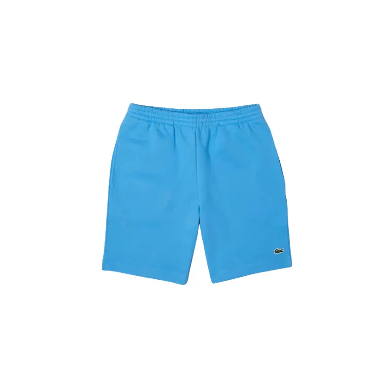 Lacoste Men's Embroidered Straight-Cut Sportswear Shorts - Cotton-Blend Polyester Fleece, Drawstring Waist, Pocket, Comfortable Fit, Casual Everyday Wear