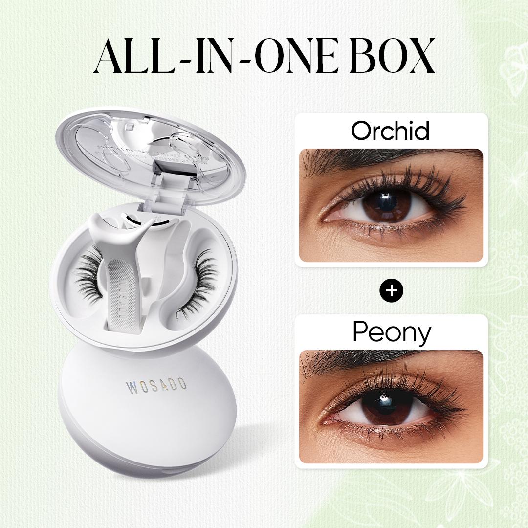 Wosado 2 Pairs Magnetic Eyelashes Bundle – Soft, Reusable, Glue-Free, Waterproof Natural Lash Set