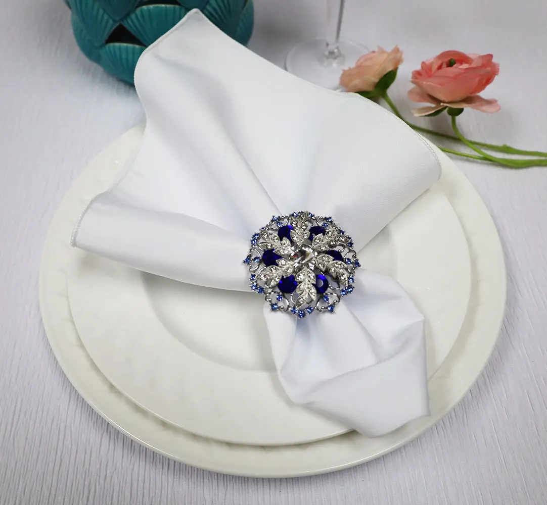 17"x17" Premium Polyester (240 GSM) Napkins - White (10pcs/pk)