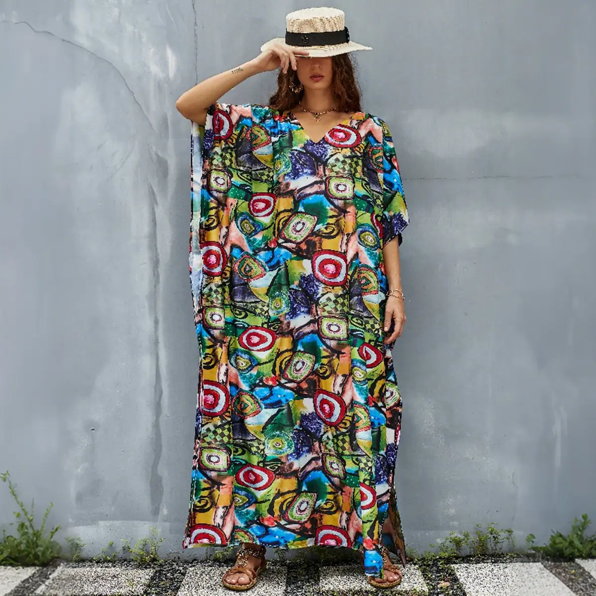 Colorful Geometric Tile Print