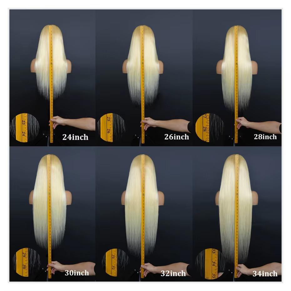 613 Blonde Lace Frontal Wig 13x6 HD Transparent Human Hair Wig For Women Can Be Dyed Pre Plucked With Natural Hairline Colored Wig