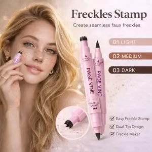 2-in-1 Freckle Stamp and Eyeliner Pen for Quick MakeupLooks -Create Natural Faux Freckles and Sharp WaterproofWinged Eyes with One Tool, Great for Travel, Festivals, andViral Makeup Looks Lipliner Cosmetic-All Skin Types