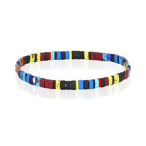 Blacks Beach -  Flat Bead Stretch Anklet