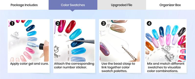 Beetles Cat Eye Gel Polish Set, DIY Nails at home gift Bunny Cutics Cosmetic Manicure Gift for women girls Fall Nail Halloween Nail Black Friday Winter Nail Christmas Gift