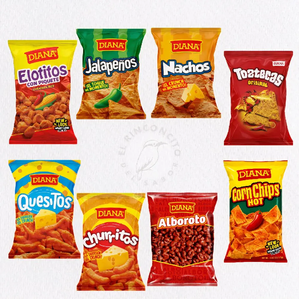 Boquitas Diana Snack Mix – 3-Pack Variety of Latin Chips & Crunchy Snacks Corn Crispy, Party Snacks, Corn Flour