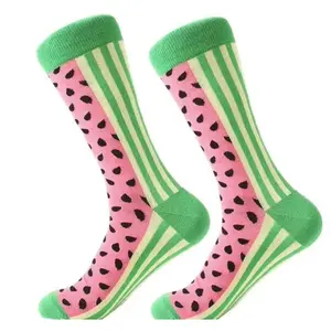 Sock Panda Juicy Watermelon Striped Socks - Pink Watermelon Design, Comfortable Fabric, Suitable for Women, Stylish and Comfortable Womenswear