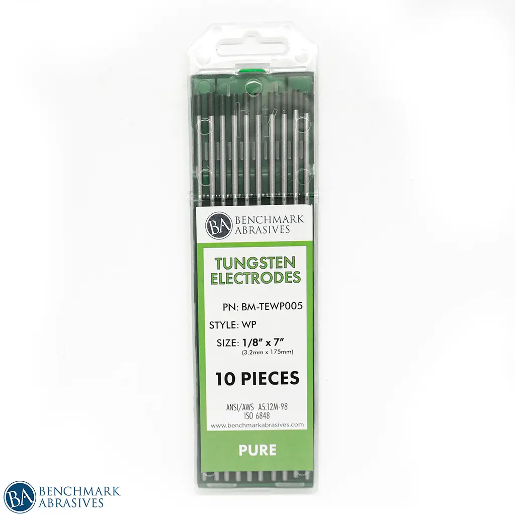 Pure Tungsten Electrode (Green, WP) - 10 Pack