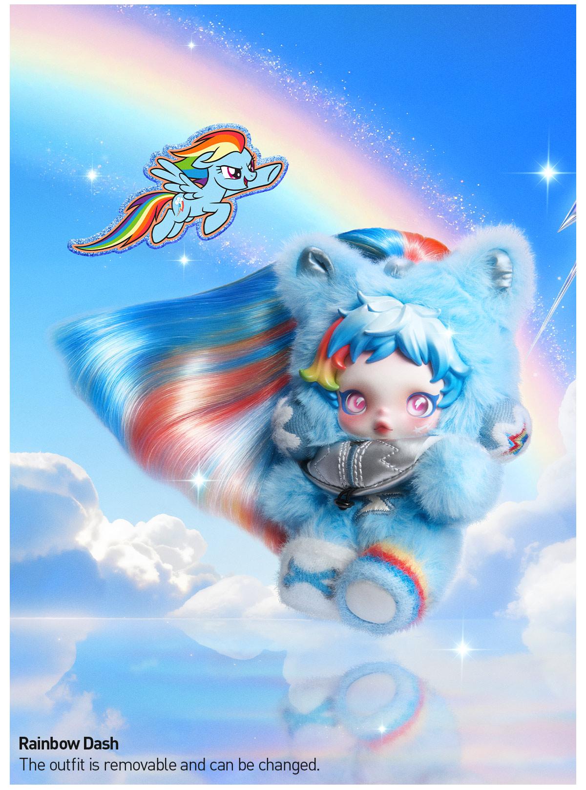 POP MART SKULLPANDA × My Little Pony Series Plush Doll Pendant Blind Box