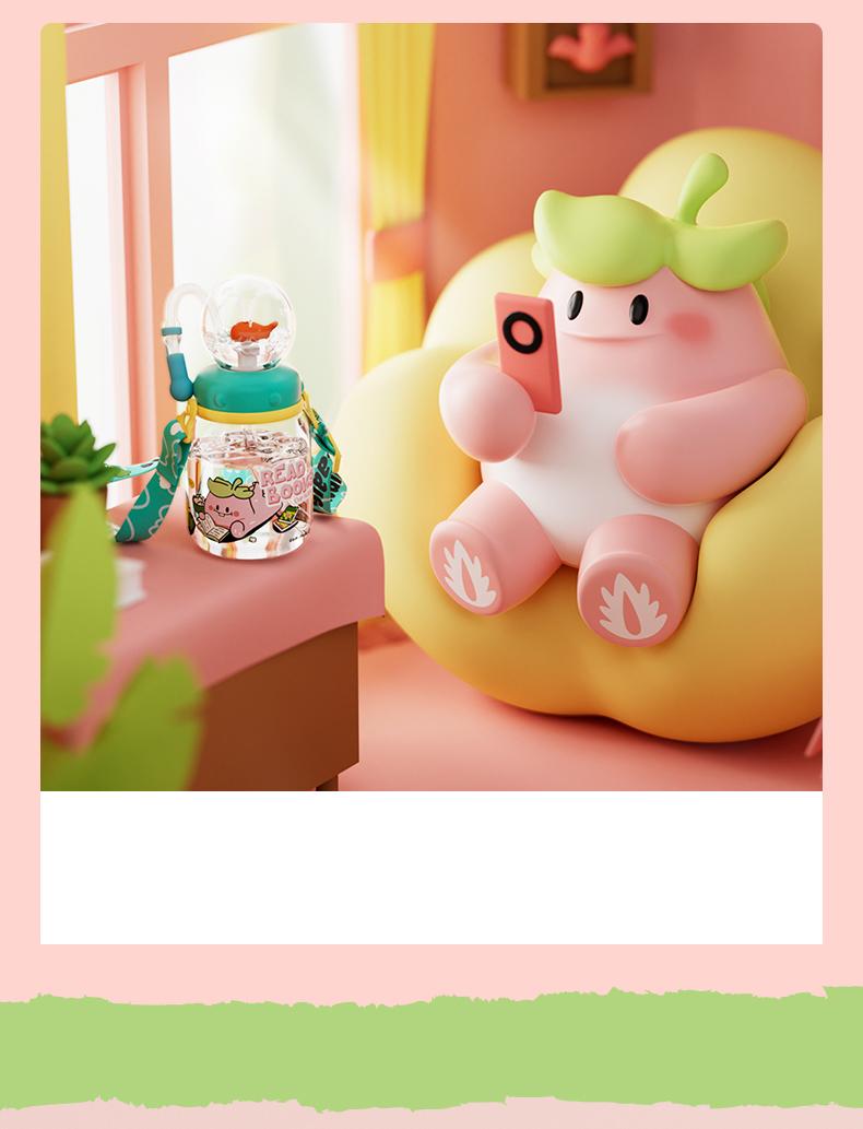 【COMOBEBE】18oz Tritan Sippy Cup – Whale Spray Design, BPA-Free, Spill-Proof, Dishwasher Safe, Fun for everyone Bottle Drinkware