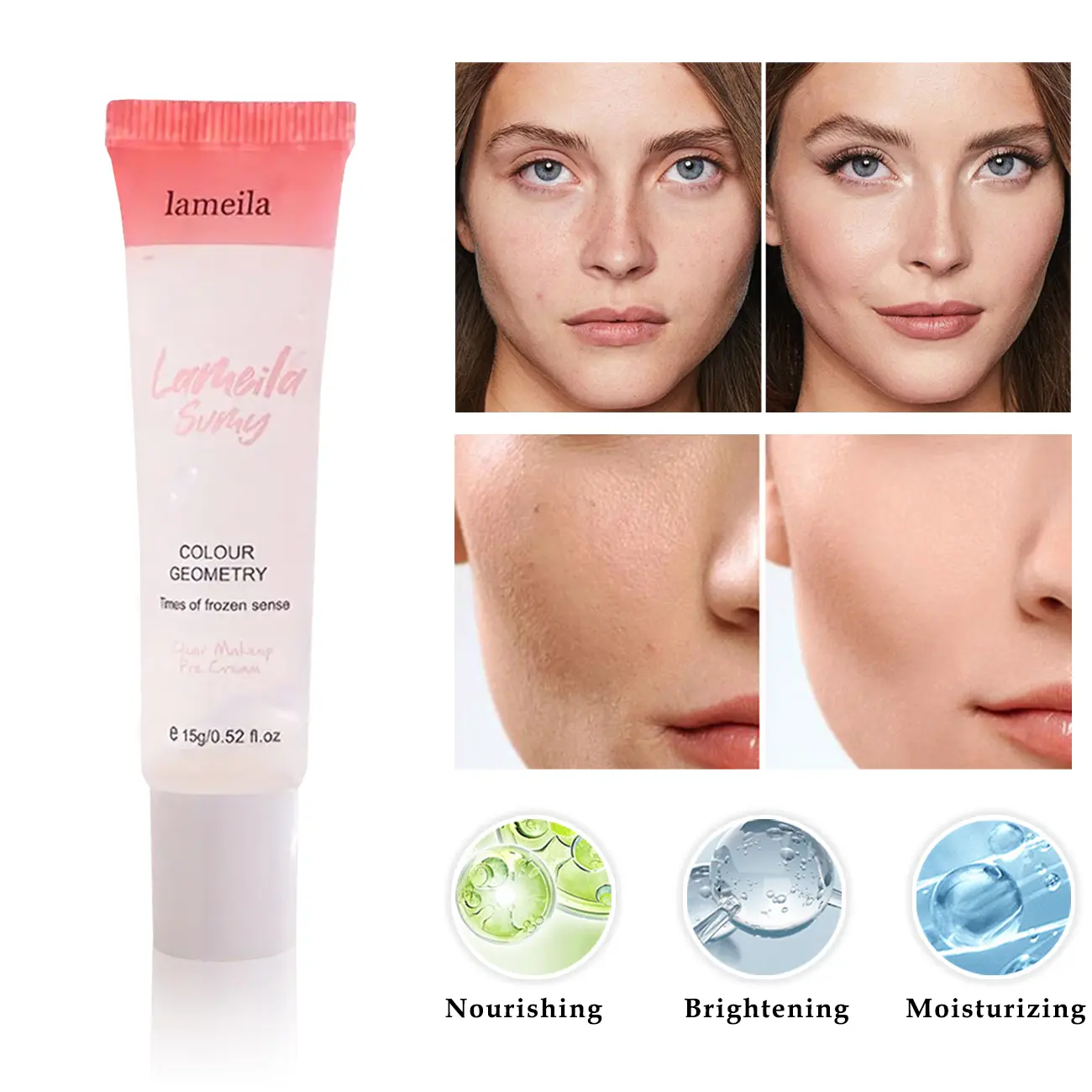 Multi-Protection Cosmetic Makeup Primer, Lightweight Hydrating Oil-Control, Long-Lasting Formula for Fresh Matte Flawless Finish
