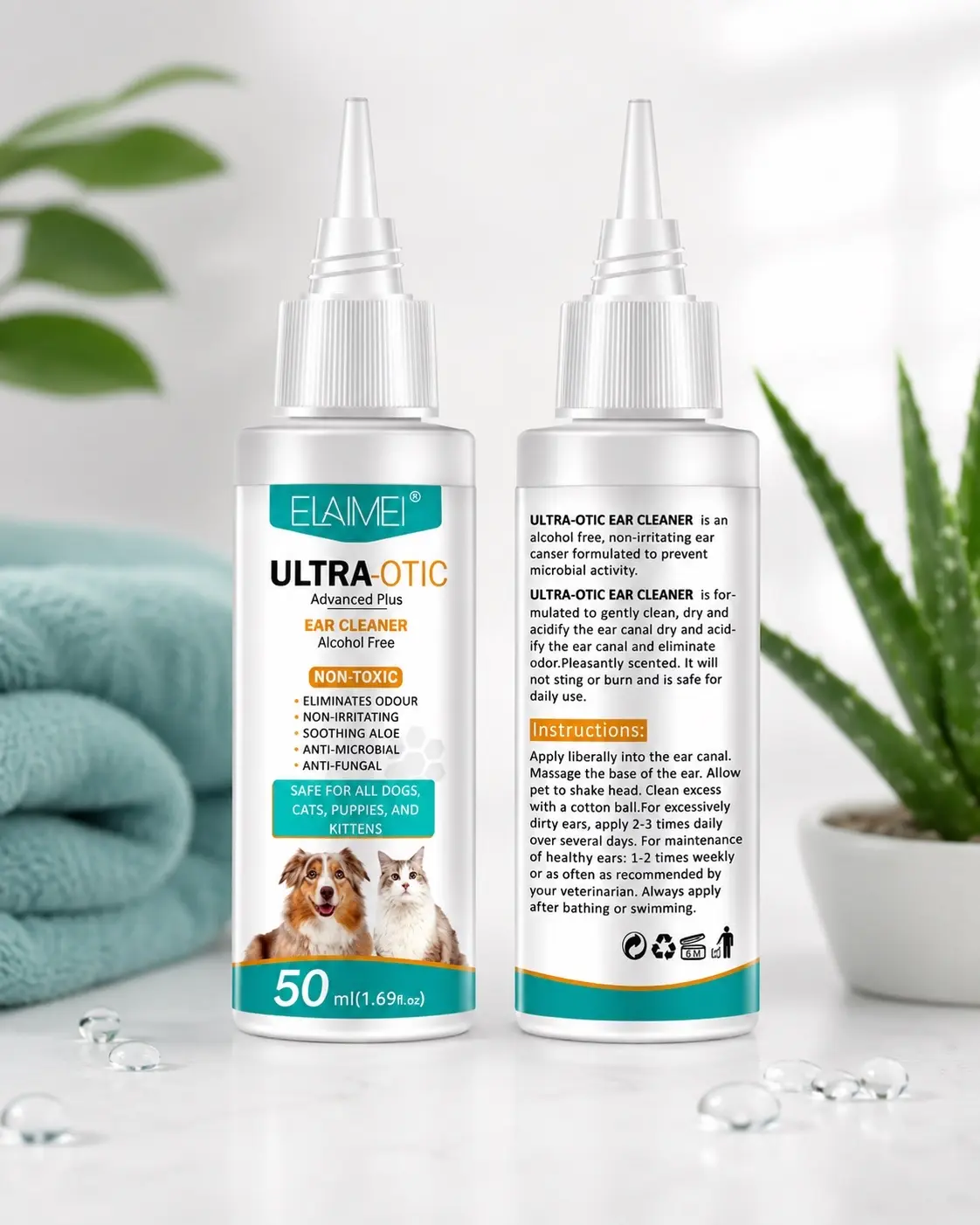 Ultra Otic Pet Ear Cleaner – Gentle Ear Wash for Dogs & Cats, 50ml