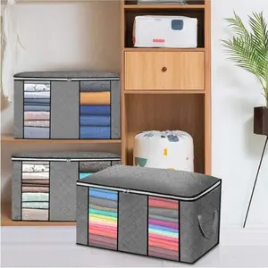 Large Capacity Closet Storage Bags for Clothes, Blankets & Bedding | Foldable, Dustproof & Space Saving Home Organizer