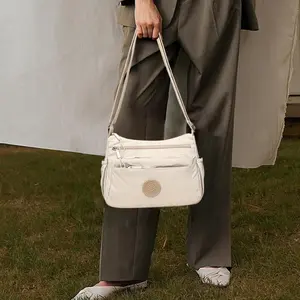 Nylon Crossbody Bags for Women Waterproof Lightweight Large Travel Purses Multi-Pocket Pocketbooks Shoulder Bag