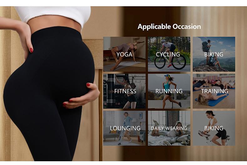 YOGA Women's Maternity Leggings, Maternity Yoga Pants, Soft Belly Support, Butt Lift Shaping, Tight and Comfortable, Comfortable Workout, Suitable for Pregnant Moms