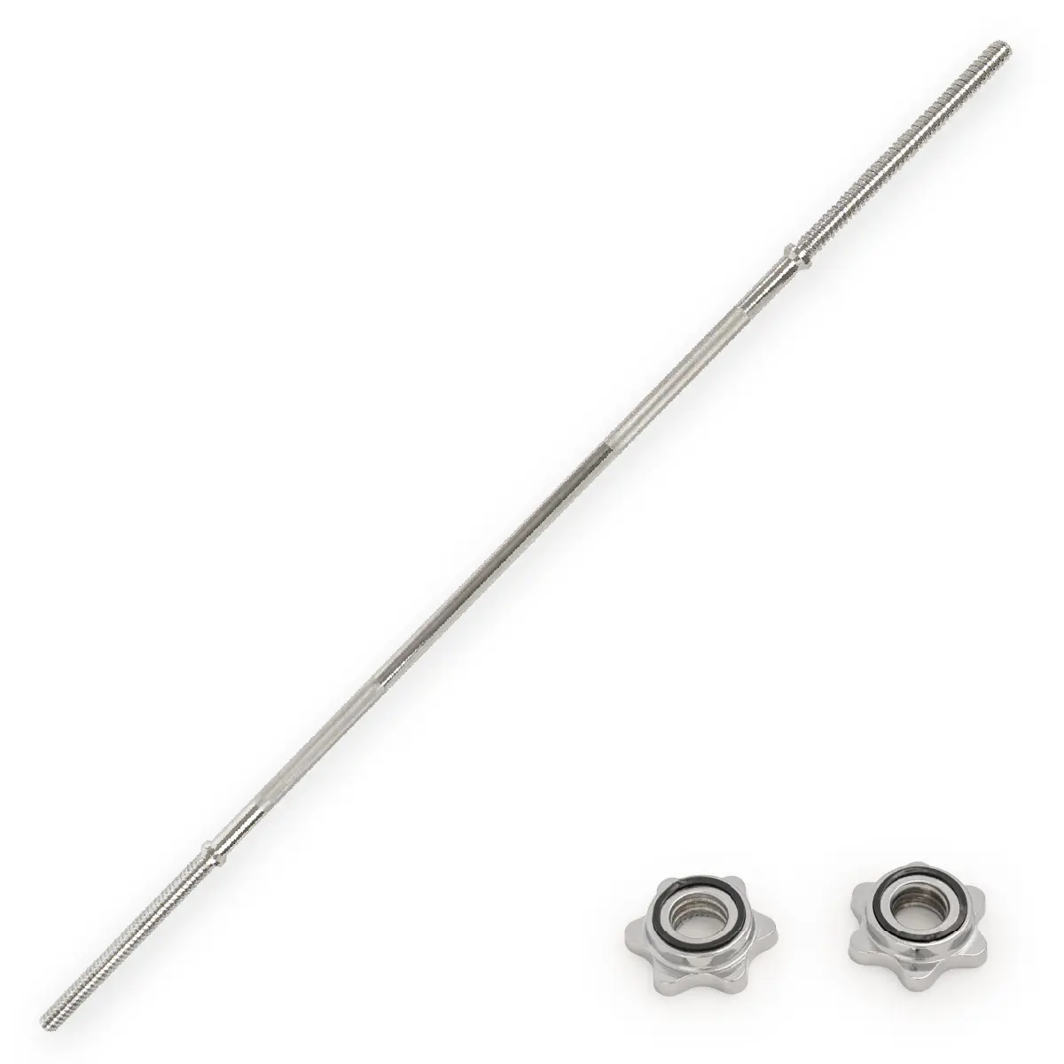 Sunny Health & Fitness 60" Threaded Barbell with Star Locking Collars