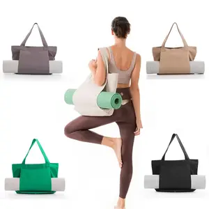 Yoga Pilates Mat Bag Canvas Tote Bag, Outdoor Exercise Equipment Travel Yoga Mat Shoulder Bag (excluding yoga mat)
